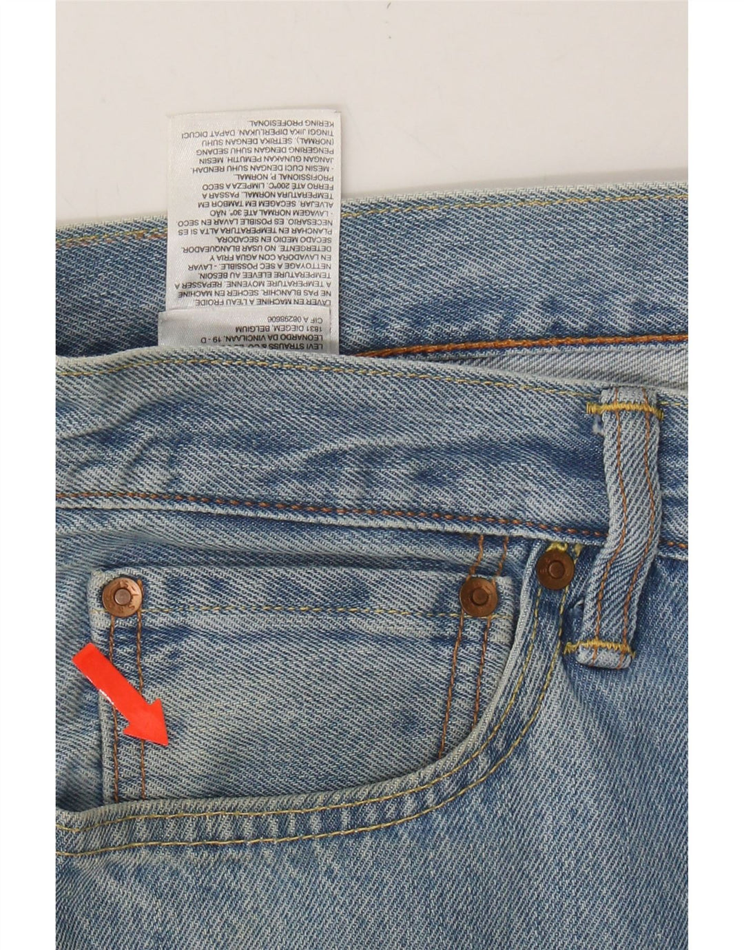 LEVI'S Mens 501 Straight Jeans W34 L27 Blue Cotton Vintage Levi's and Second-Hand Levi's from Messina Hembry 