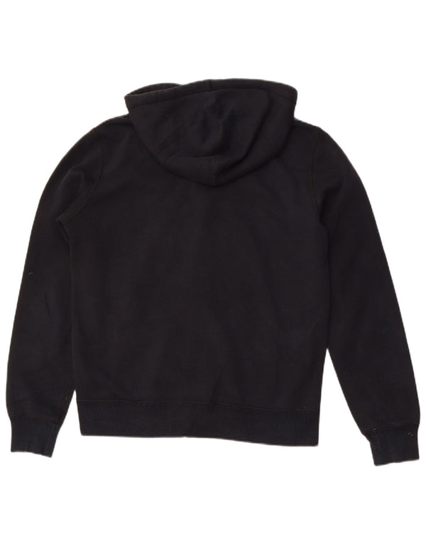 CONVERSE Damen Chuck Taylor Zip Hoodie Pullover UK 14 Mittelschwarze Baumwolle