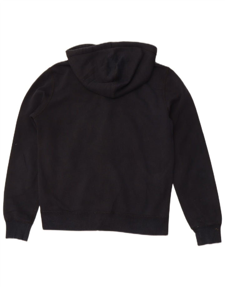 CONVERSE Damen Chuck Taylor Zip Hoodie Pullover UK 14 Mittelschwarze Baumwolle