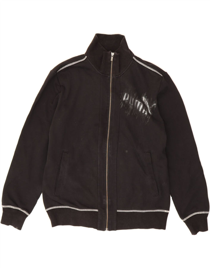 PUMA Mens Graphic Tracksuit Top Jacket Medium Black Vintage Puma and Second-Hand Puma from Messina Hembry 