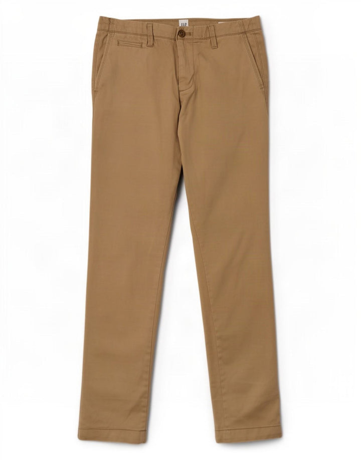 Gap Herren Slim Chino-Hose W30 L32 Beige Baumwolle