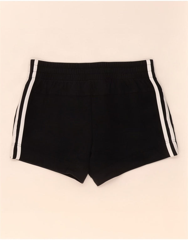 Adidas Damen Sport Shorts UK 8/10 Small Schwarz Baumwolle