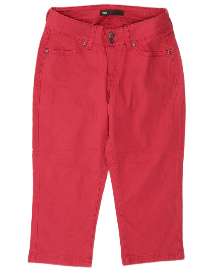 Levi's Damen Capri-Jeans US 4 Small W27 L20 Rosa Baumwolle