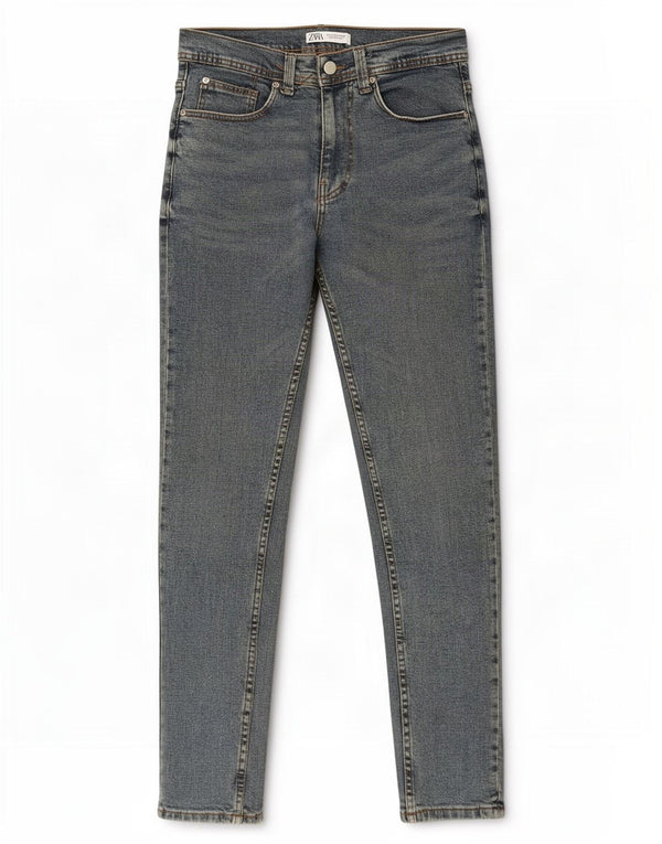 Zara Damen Slim Jeans EU 42 Large W32 L30 Blau