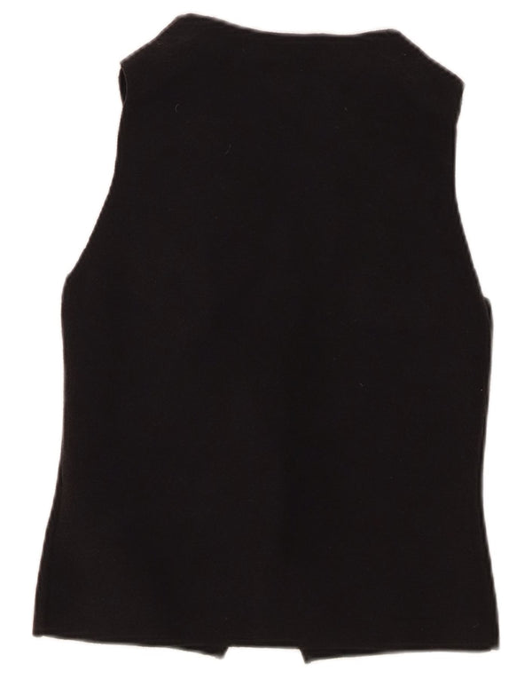 Cos Damen Strickweste UK 6 XS Schwarz Baumwolle