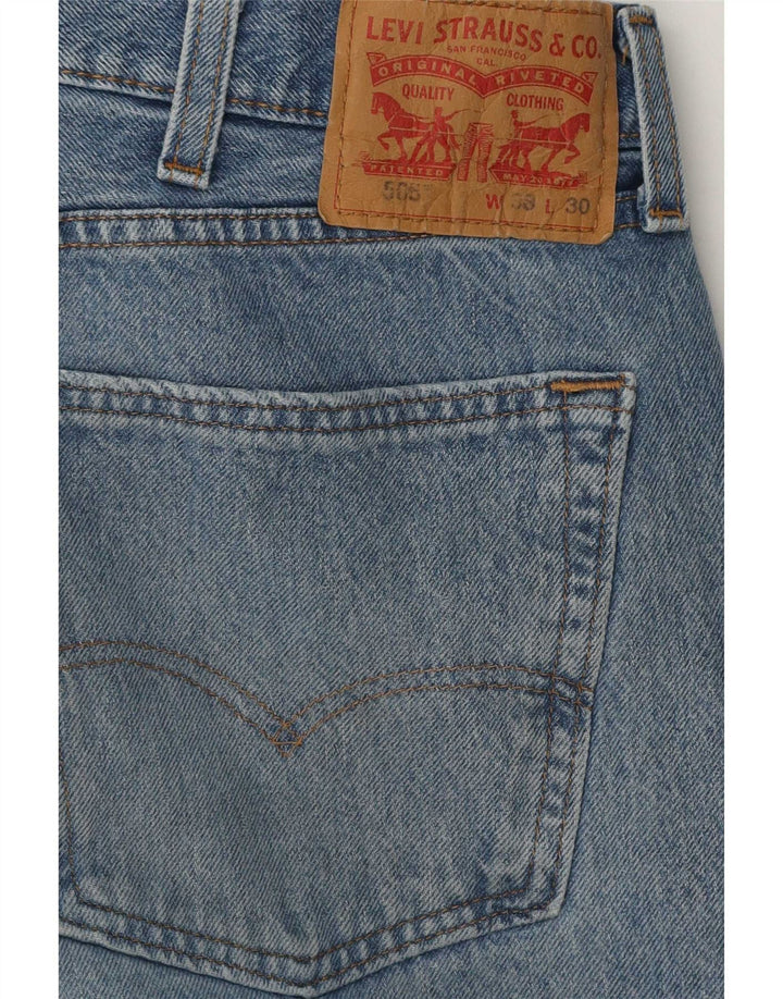 Levi's Herren 505 Straight Jeans W38 L30 Blaue Baumwolle
