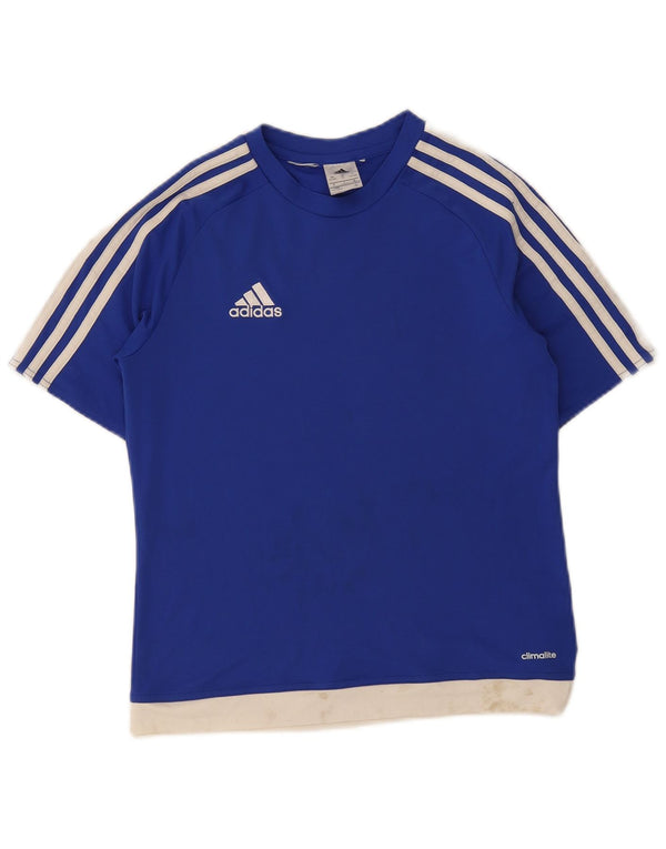 Adidas Jungen Climalite Graphic T-Shirt Top 13–14 Jahre Blauer Farbblock
