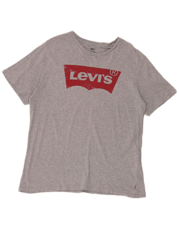 Levi's Herren-T-Shirt mit Grafik, XL, graue Baumwolle
