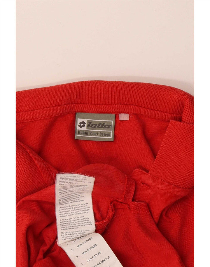 Lotto Herren-Poloshirt aus mittelroter Baumwolle