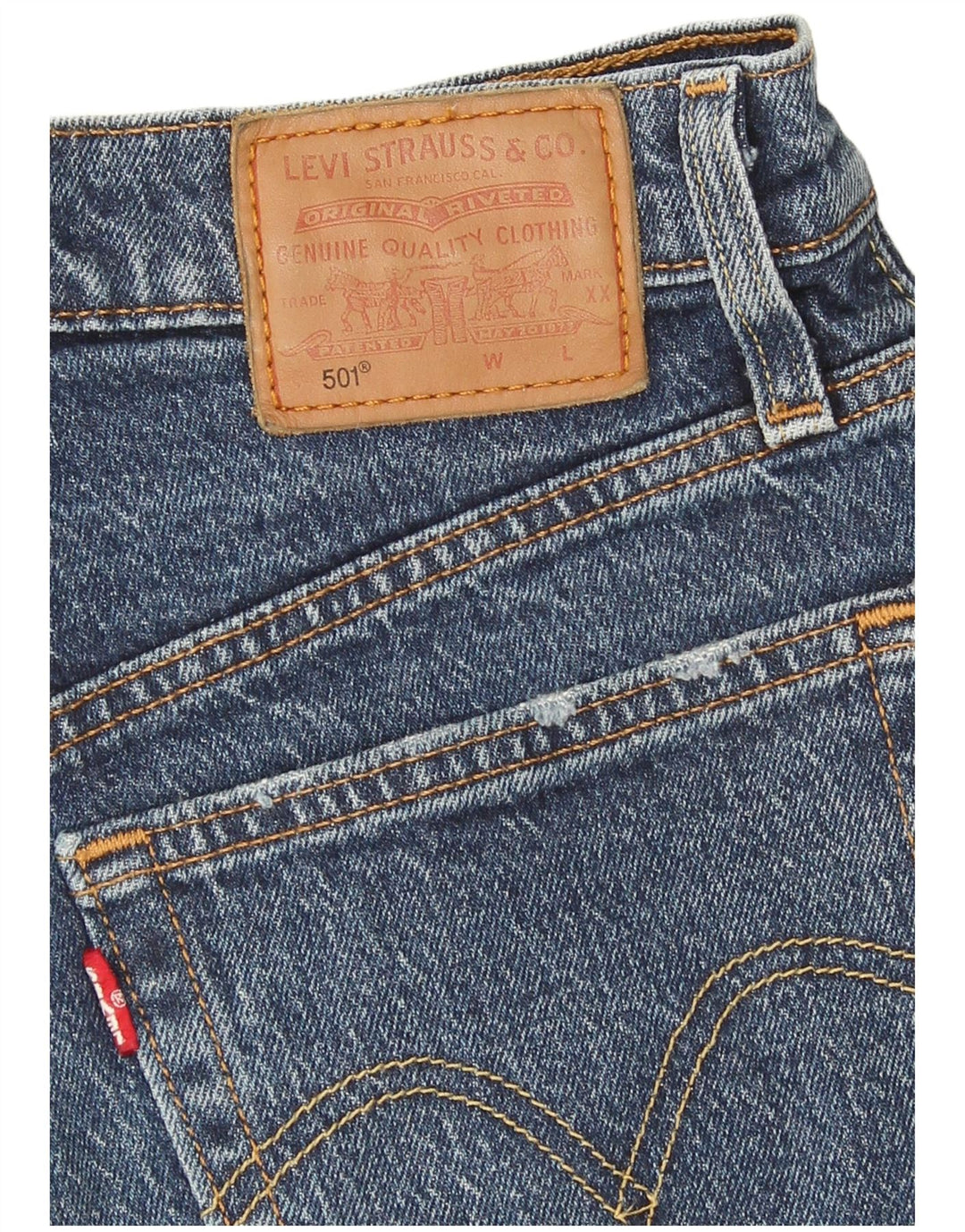 Levi's Damen 501 Denim Hot Pants W26 Small Blau