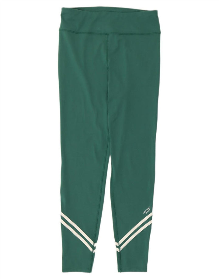 Jack Wills Damen Leggings UK 14 Large Grün Polyester