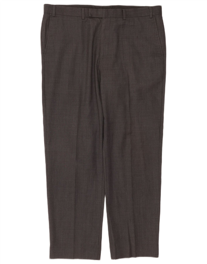 Marks & Spencer Herren-Anzughose, schmal zulaufend, W38 L31, grau, Polyester