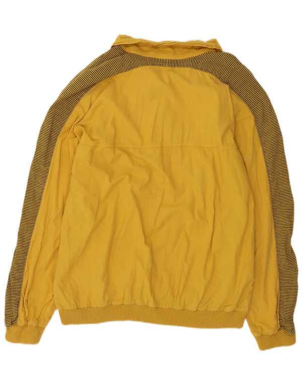 Vintage Herren Anorak Jacke UK 42 XL Gelb gestreifte Baumwolle
