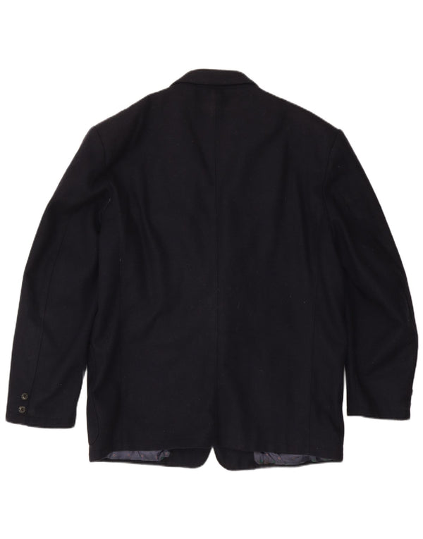 Carrera Herren 2-Knopf-Blazerjacke UK 42 XL Marineblaue Wolle
