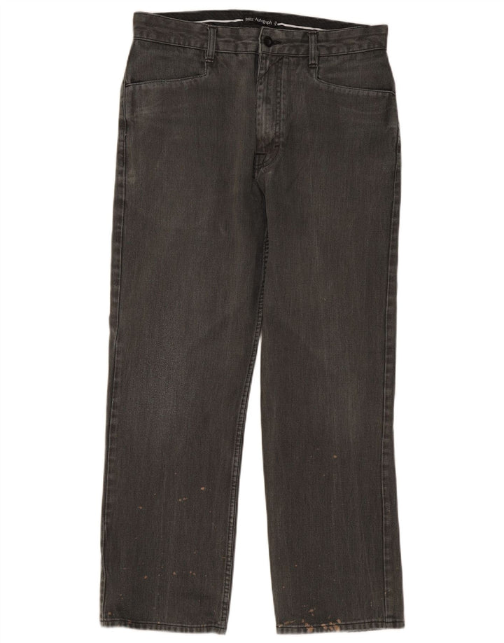 Marks & Spencer Gerade Freizeithose für Herren, W32, L29, Grau, Baumwolle