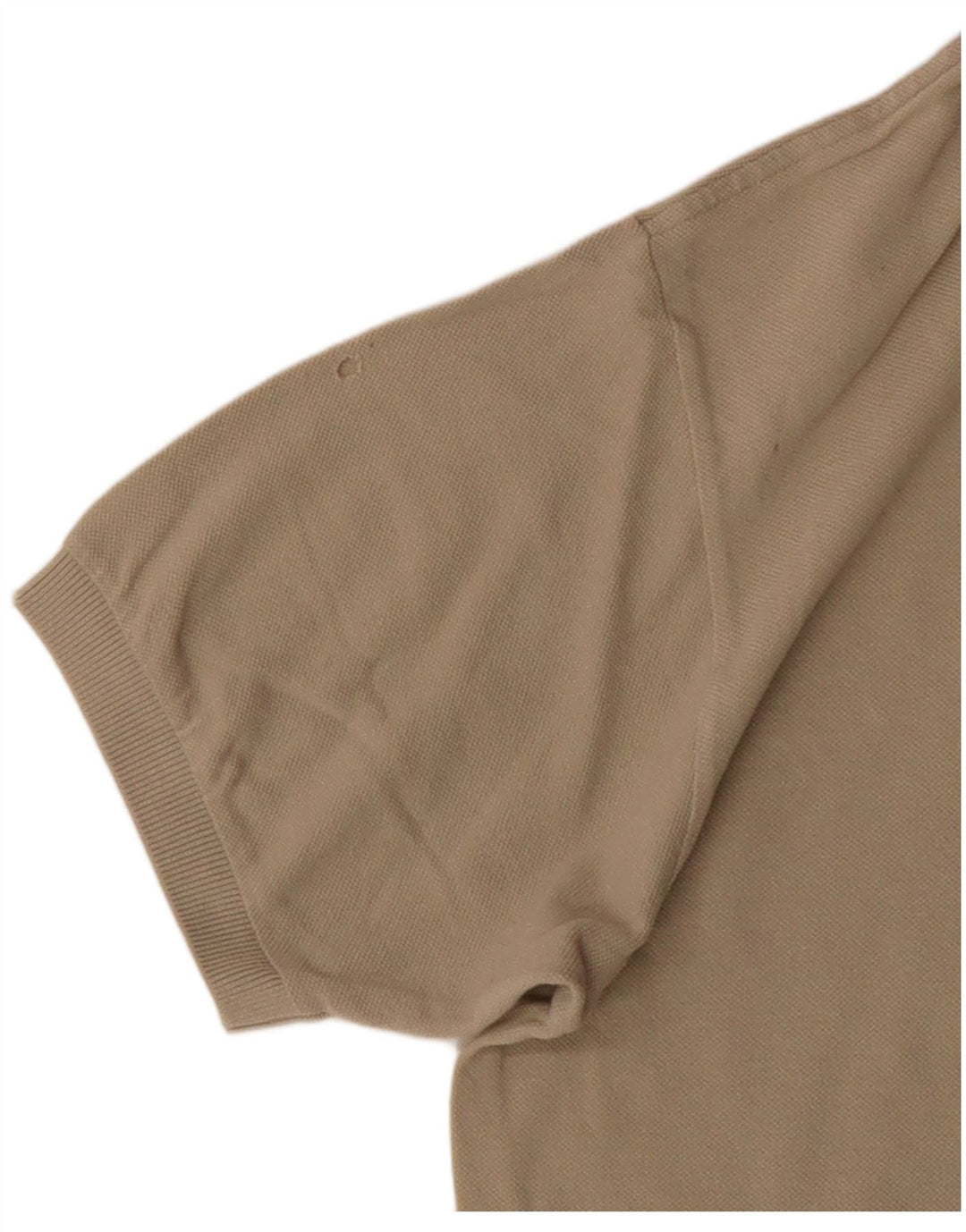 LACOSTE Herren-Poloshirt, Größe 5, große beige Baumwolle