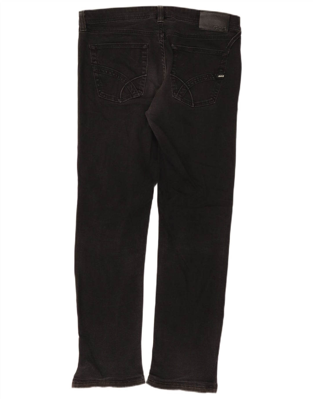 Gas Damen Albert Slim Jeans W33 L28 Schwarze Baumwolle