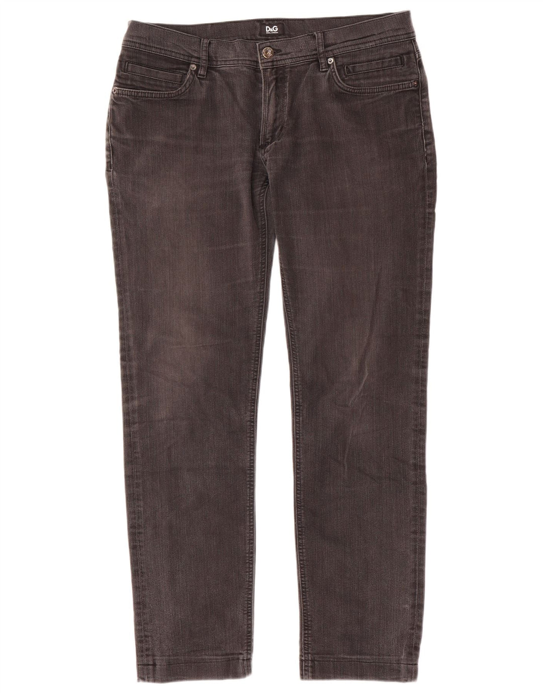Dolce & Gabbana Damen Slim Jeans W36 L31 Graue Baumwolle