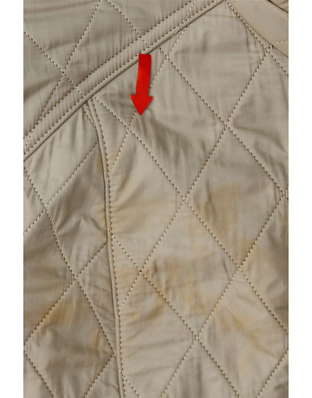 BARBOUR Womens Quilted Jacket UK 18 XL Beige Vintage Barbour and Second-Hand Barbour from Messina Hembry 
