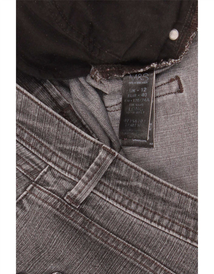 Marks & Spencer Damen Bootcut-Jeans UK 12 Medium W30 L34 Graue Baumwolle