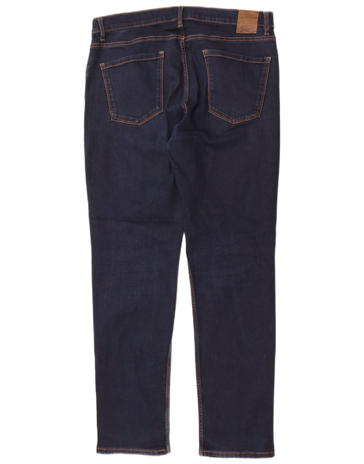 Penguin Herren Straight Jeans W36 L32 Marineblaue Baumwolle