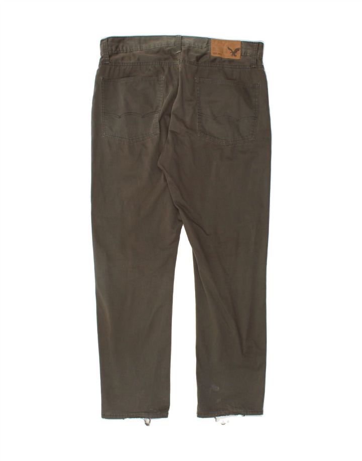 AMERICAN EAGLE Mens Slim Casual Trousers W32 L30  Brown Cotton Vintage American Eagle and Second-Hand American Eagle from Messina Hembry 