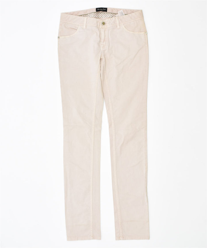 MASSIMO DUTTI Womens Skinny Casual Trousers W28 L33 Pink Cotton | Vintage | Thrift | Second-Hand | Used Clothing | Messina Hembry 