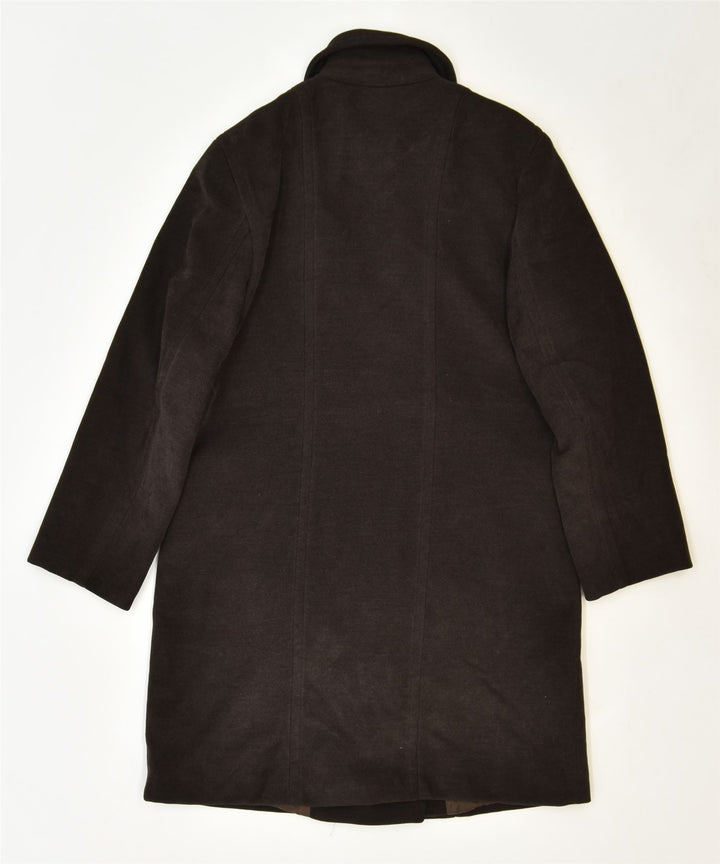 MAX & CO. Womens Oversized Pea Coat UK 6 XS Brown Viscose | Vintage | Thrift | Second-Hand | Used Clothing | Messina Hembry 