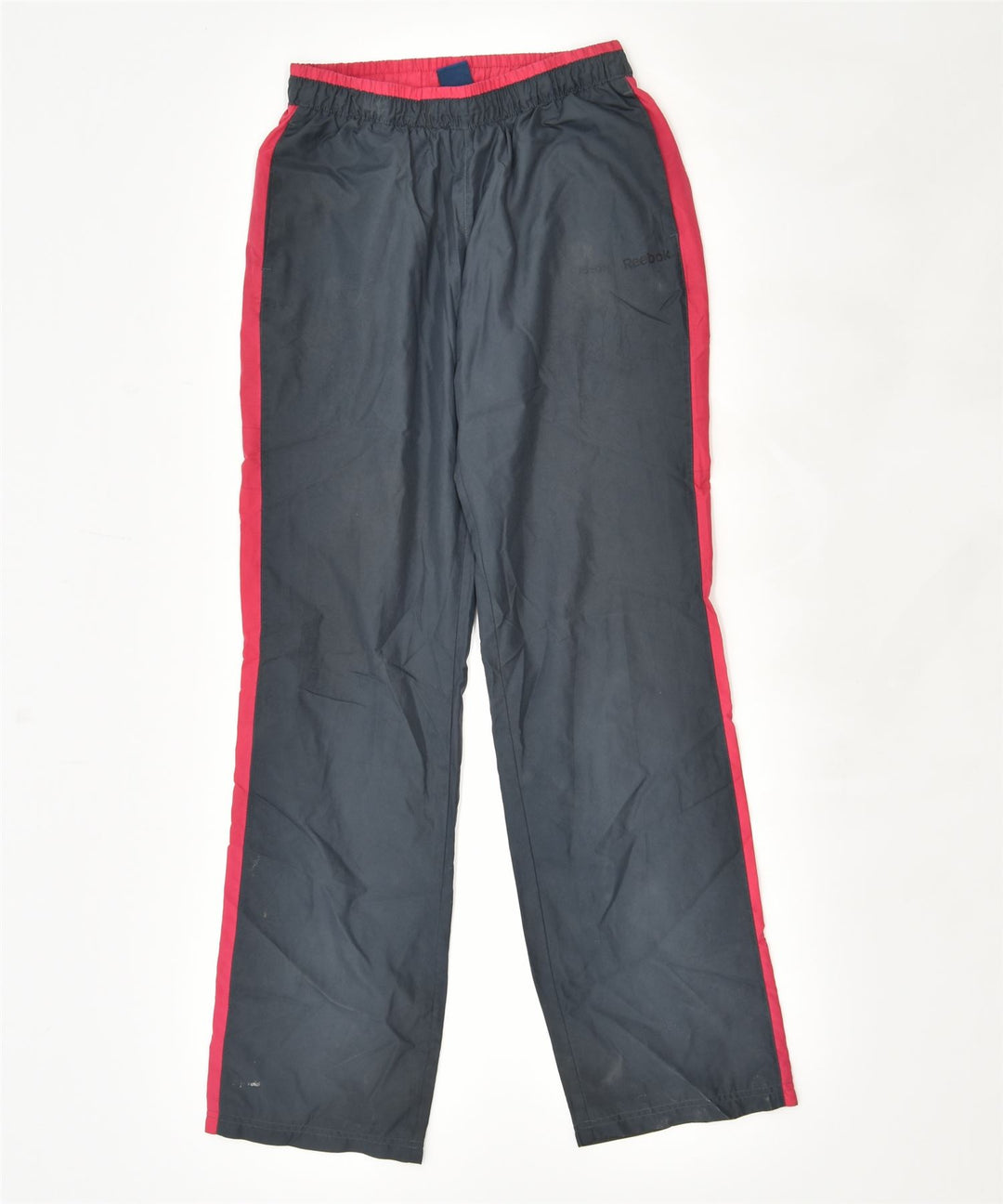 REEBOK Womens Tracksuit Trousers UK 4/6 XS Black Polyester | Vintage | Thrift | Second-Hand | Used Clothing | Messina Hembry 