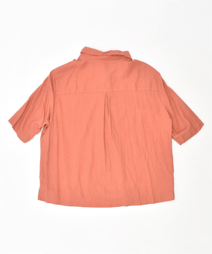 VINTAGE Womens Short Sleeve Shirt Blouse UK 18 XL Orange | Vintage | Thrift | Second-Hand | Used Clothing | Messina Hembry 