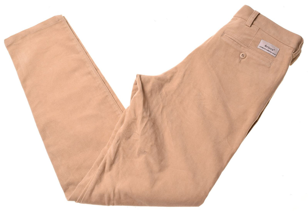 AVIREX Womens Trousers W30 L32 Khaki Cotton - Second Hand & Vintage Designer Clothing - Messina Hembry