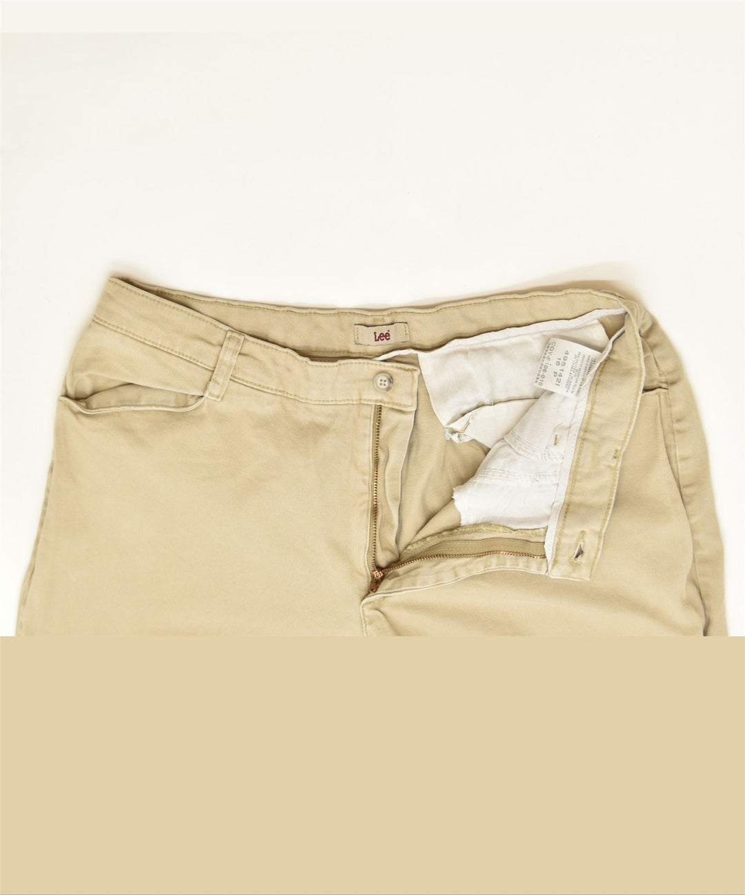 LEE Womens Slim Casual Trousers US 16 2XL W34 L28 Beige Cotton Classic | Vintage | Thrift | Second-Hand | Used Clothing | Messina Hembry 