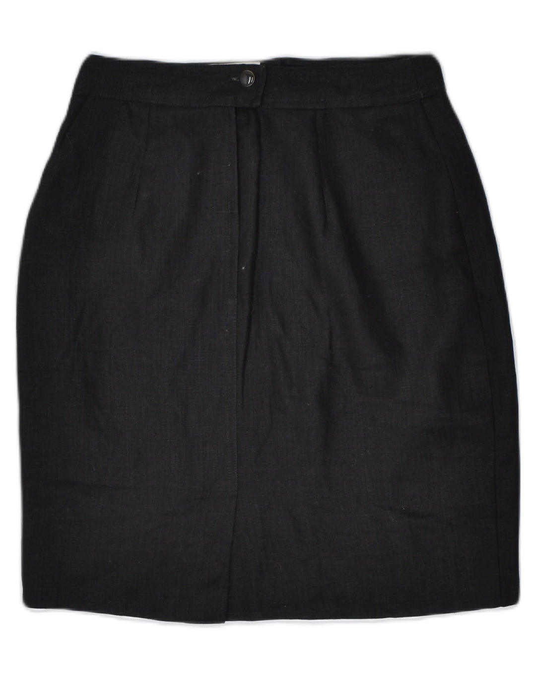 MARELLA Womens High Waist Straight Skirt UK 12 Medium W26 Black Linen | Vintage | Thrift | Second-Hand | Used Clothing | Messina Hembry 