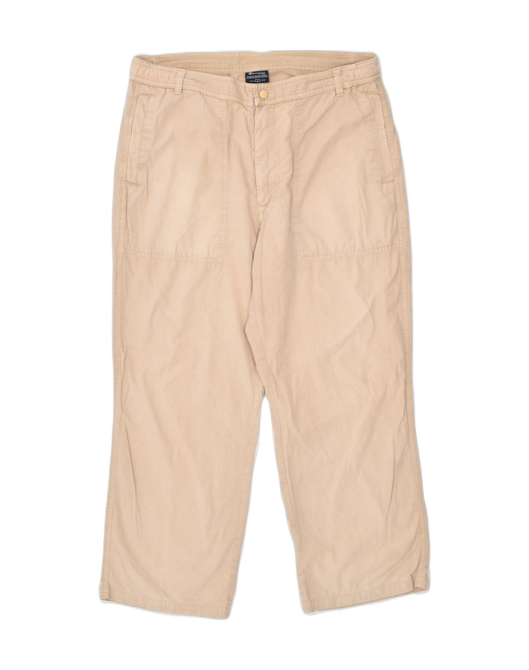 CHAMPION Mens Straight Casual Trousers Large W34 L26 Beige Cotton | Vintage | Thrift | Second-Hand | Used Clothing | Messina Hembry 