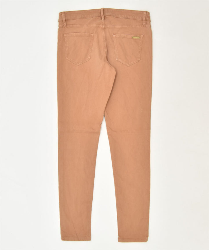 MASSIMO DUTTI Womens Skinny Casual Trousers US 8 Medium W30 L29 Brown | Vintage | Thrift | Second-Hand | Used Clothing | Messina Hembry 