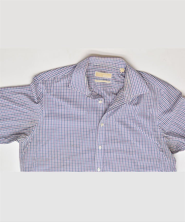 MICHAEL KORS Mens Shirt Size 16 1/2 Large Multicoloured Check Cotton | Vintage | Thrift | Second-Hand | Used Clothing | Messina Hembry 