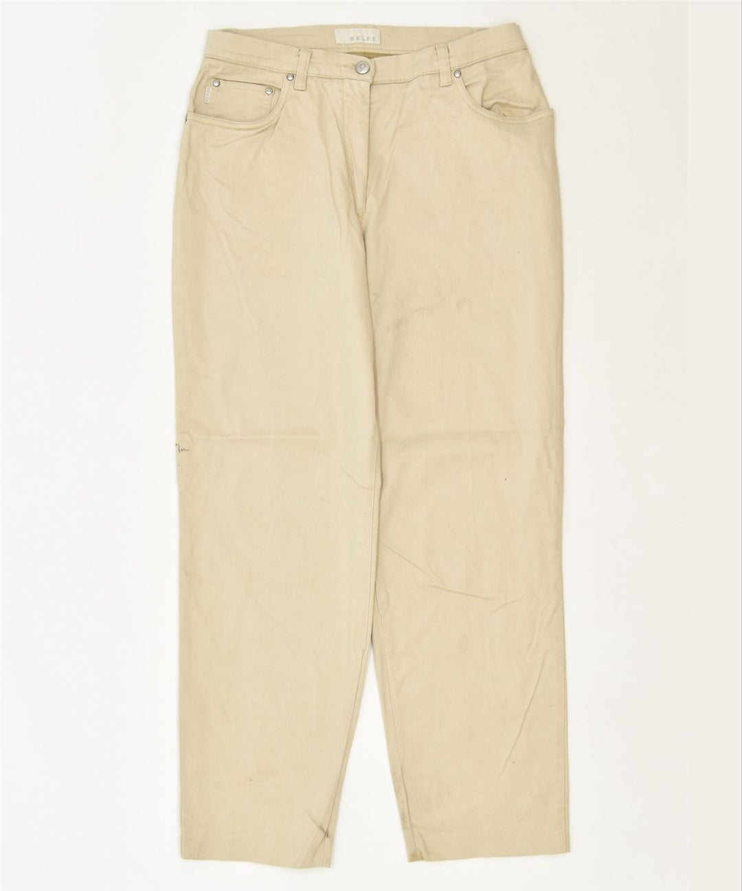 BELFE & BELFE Womens Tapered Casual Trousers IT 46 Large W32 L28 Beige | Vintage | Thrift | Second-Hand | Used Clothing | Messina Hembry 