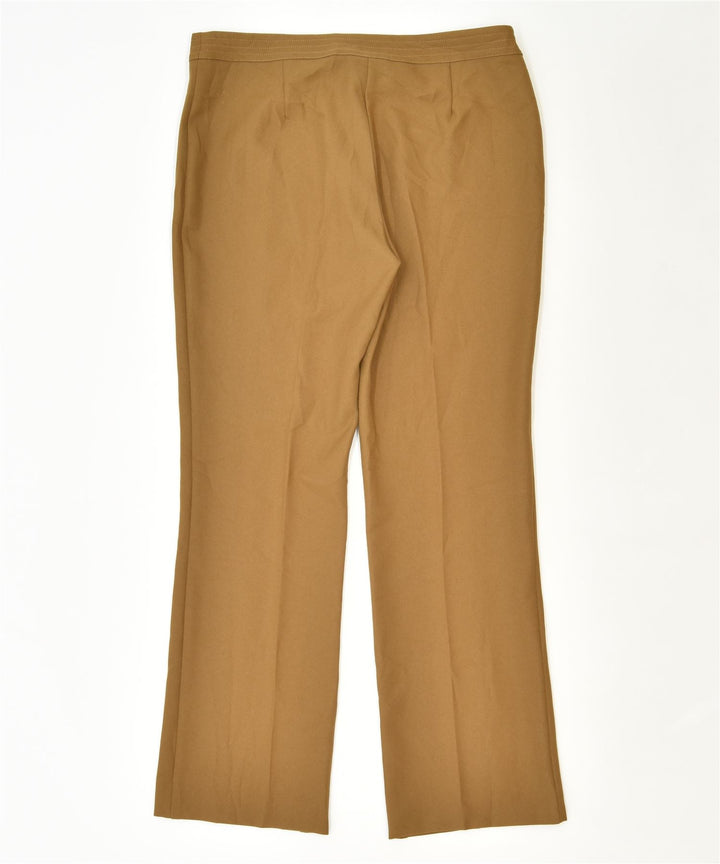 SANTI Womens Slim Casual Trousers W34 L30 Khaki Polyester Classic | Vintage | Thrift | Second-Hand | Used Clothing | Messina Hembry 